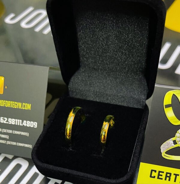Par de alianças 3MM Tradicional Abaulada Ouro 18K