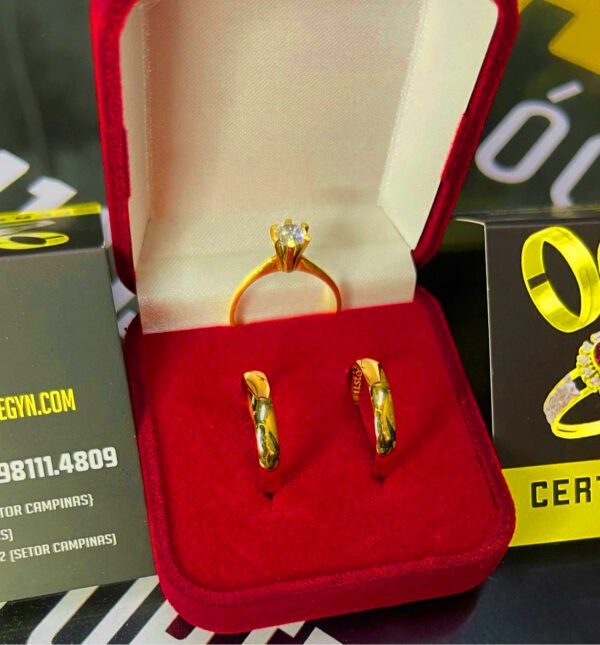 Par de alianças 3MM Tradicional Abaulada Ouro 18K - Image 2