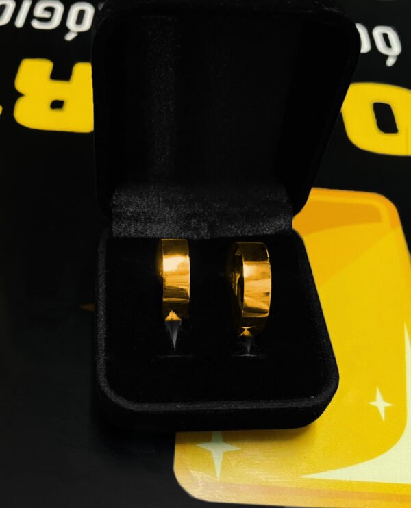 Par de alianças 6MM Modelo Reta lisa Ouro 18K - Image 2