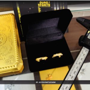 Par de alianças 5MM Modelo Abaulada com a Segunda Aliança Cravejada Ouro 18K