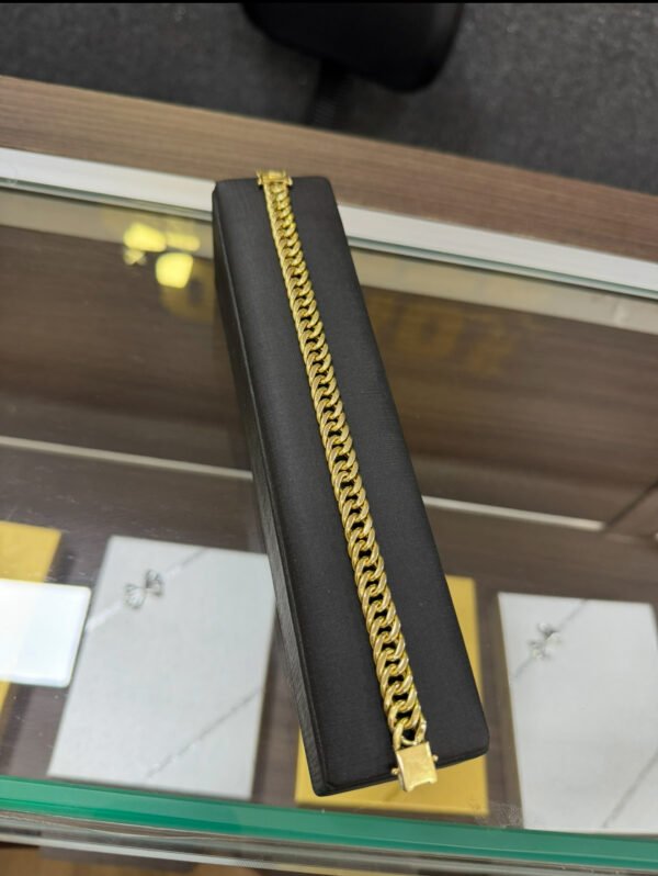 Pulseira 7MM Elo Grumet Duplo - Ouro 18k