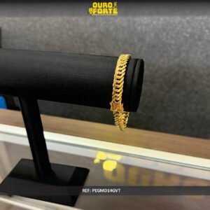 Pulseira 12MM Elo Grumet Duplo - Ouro 18k