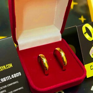Par de alianças 4MM Tradicional Abaulada Ouro 18K