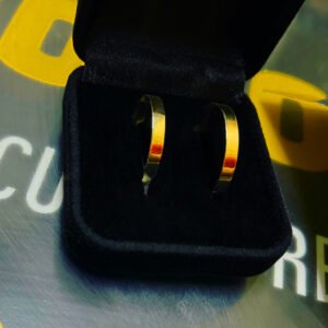 Par de alianças 3MM Tradicional Reta Lisa Ouro 18K
