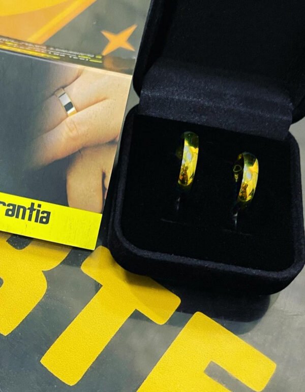 Par de alianças 4MM Tradicional Abaulada Ouro 18K - Image 3